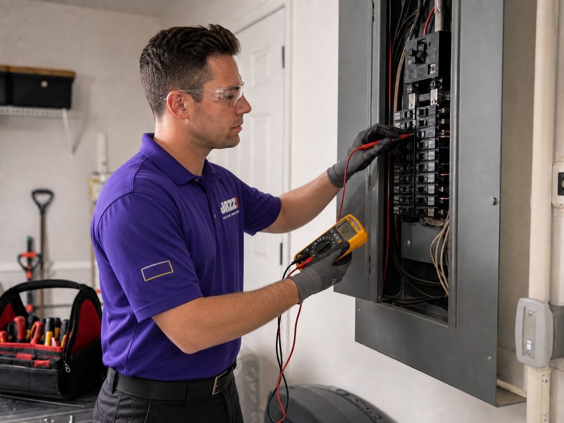 Jazz technician providing emergency electric service in Pleasanton CA